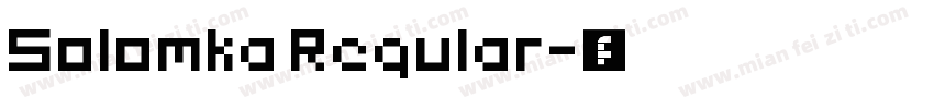 Solomka Regular字体转换